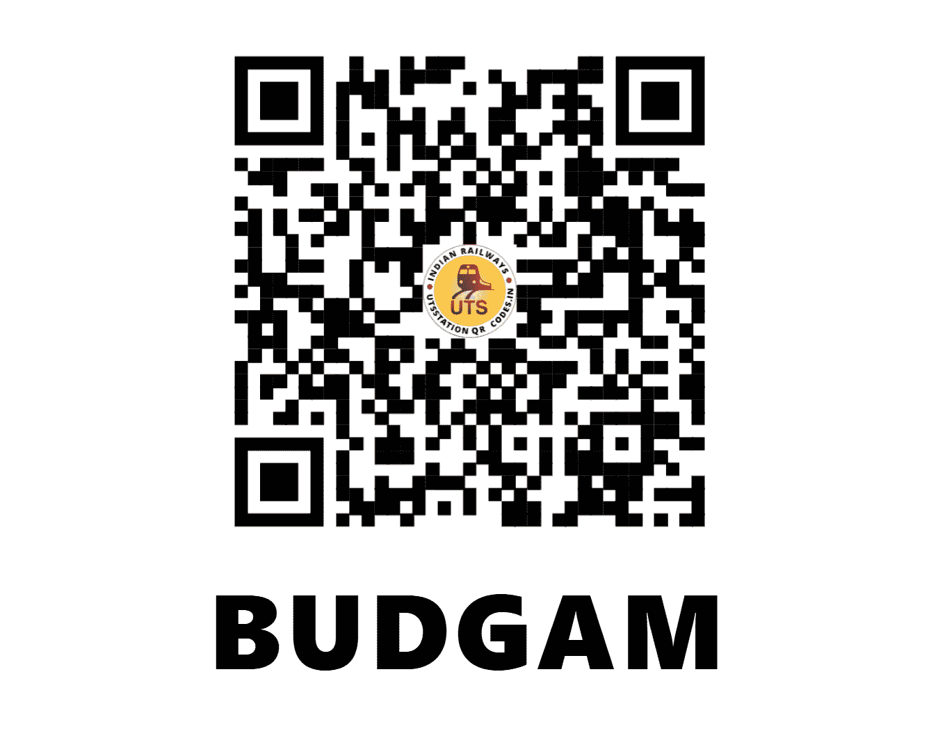 UTS QR Code for BUDGAM - BDGM (NR - JAMMU AND KASHMIR)